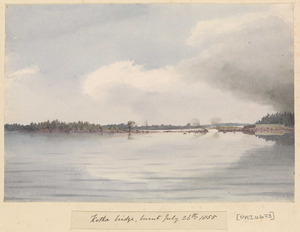 'Kotka bridge, burnt July 26th 1855' (Finland) RMG PZ4673f
