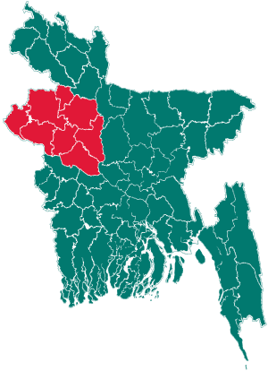 Map of Rajshahi Division