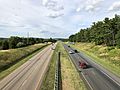 2019-06-25 17 56 08 View north along Interstate 81 from the overpass for Virginia State Route 280 (Stone Spring Road) in Harrisonburg, Virginia
