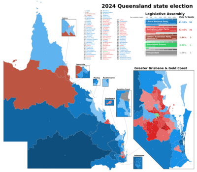 2024 Queensland state election map