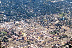 Hempstead in 2019, as seen from the air.