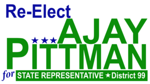 Ajay Pittman campaign logo
