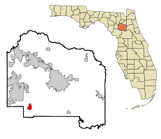 Location of Archer in Alachua County, Florida.
