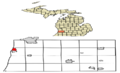 Allegan County Michigan Incorporated and Unincorporated areas Saugatuck Highlighted