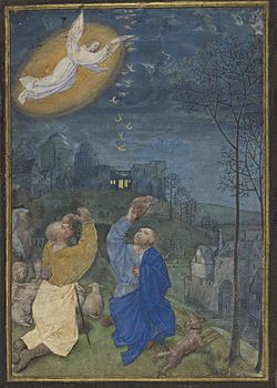 Annunciation to the Shepherds - Emerson-White Hours - Getty Museum Ms60
