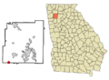 Bartow County Georgia Incorporated and Unincorporated areas Taylorsville Highlighted