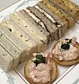Canapes and finger sandwiches. High Tea at the Savoy Hotel