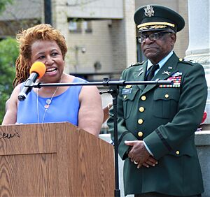 Carol Moseley Braun speaking in 2019 (cropped)
