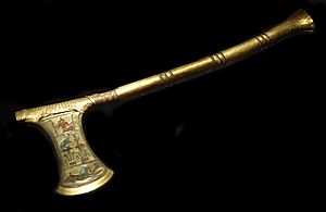Ceremonial axe of Ahmose I. Luxor Museum (background retouched)