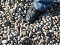 Chesil Stones with shoe for scale