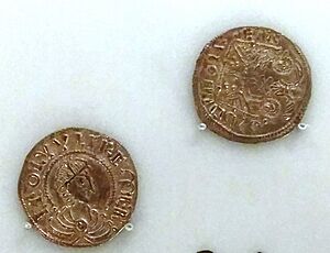 Coin of King Ceolwulf II of Mercia, Two-Emperor type, minted 874-75
