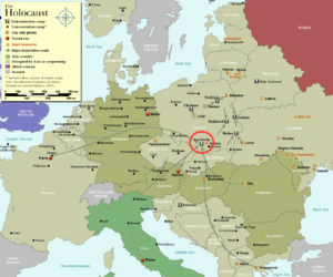 Concentration camps in occupied Europe (2007 borders)