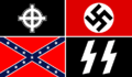 Drapeau flag nazi waffen ss confédérés confederate croix celtique cetltic cross far right extreme droite