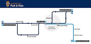 Durham City Park and Ride Map