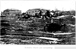 First Methodist Church at Innisfail, destroyed by a cyclone in 1918