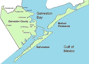 Galveston county map