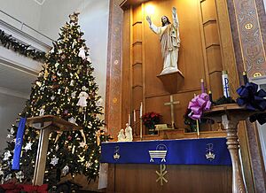 Grace Lutheran Church, Uniontown, Missouri, altar