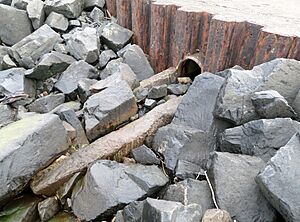 Half Mile Burn - sea outlet, Newton-on-Ayr promenade