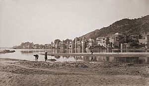 Haridwar from opposite bank of the Ganges, 1866