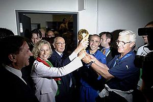 Italy 2006 FIFA World Cup Champion - Melandri, Napolitano, Cannavaro and Lippi