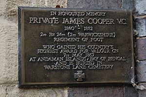 James Cooper VC plaque