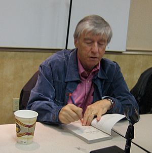Jerry Spinelli (signing a book)