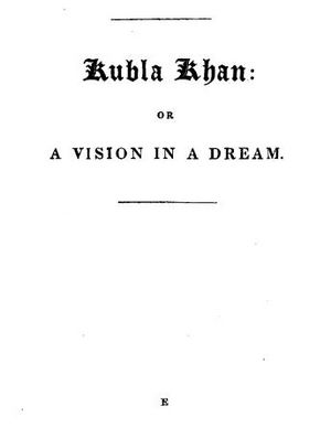 Kubla Khan titlepage