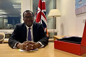 Kwasi Kwarteng on his first day as Business Secretary