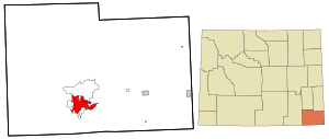 Location in Laramie County in Wyoming