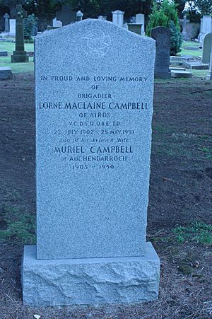 Lorne Campbell's grave, Warriston Cemetery