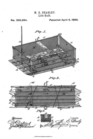 Maria Beasley Life Raft patent 1880