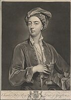 Mezzotint portrait of Charles FitzRoy, 2nd Duke of Grafton by John Faber the Younger after Sir Godfrey Kneller