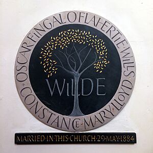Oscar Wilde Constance Lloyd plaque