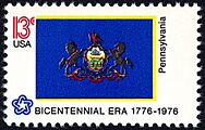 Pennsylvania Bicentennial 13c 1976 issue