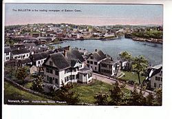 PostcardBirdsEyeNorwichHarbor1909