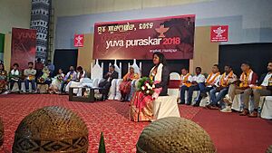 Rani Murmu Receiving Yuva Puraskar