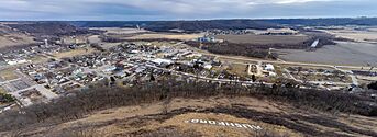 Rushford, Minnesota from hill