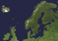 Satellite image of Northern Europe