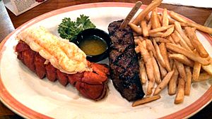 Sizzler, steak and lobster
