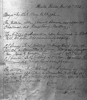 StMarksPalatka 1853Ledger ChurchCharter