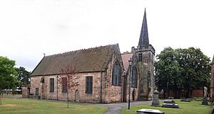 St Laurence's Church, Long Eaton, from Market Place (2&3).jpg