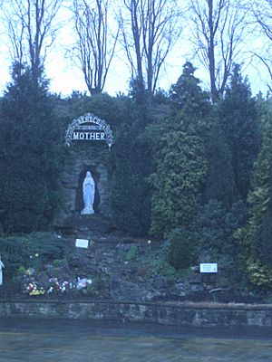 Statue of Mary at Carfin Grotto