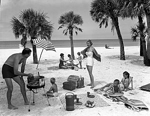 Swain family picnicking near the Colony Beach Club- Longboat Key, Florida (8147489474)