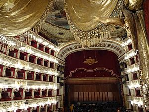 Teatro San Carlo - View of stage from Royal Box