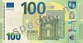 The Europa series 100 € obverse side