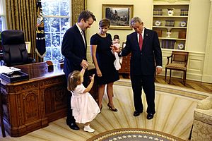 The Kavanaugh family with George W. Bush