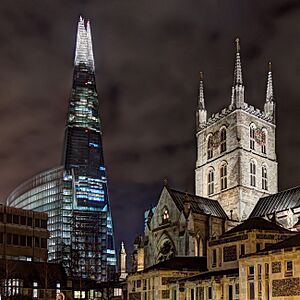 The Shard and Southwark Cathedral