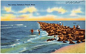 The jetties, Salisbury Beach, Mass (70125)