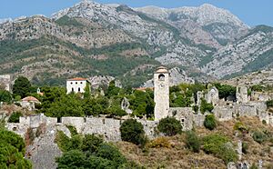 The wall of Stari Bar