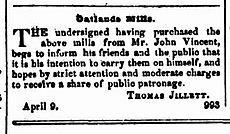 Thomas Jillett owner of mill 1853